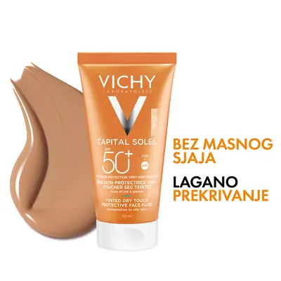 Vichy Capital Soleil BB Tonirani Dry Touch Fluid za zaštitu od sunca SPF 50 50 ml