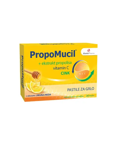 PropoMucil pastile med&limun 24 pastile