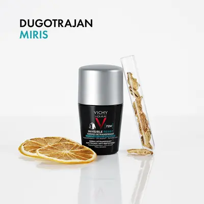 Vichy Homme Dezodorans roll-on Invisible resist 72h* 50 ml