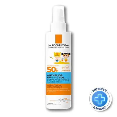 La Roche-Posay Anthelios UV-MUNE 400 Dermo-Pedijatrijski Nevidljivi sprej SPF50+ 200 ml