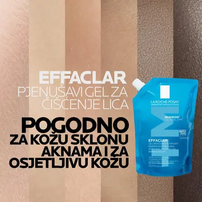 La Roche-Posay Effaclar gel za čišćenje lica, 400 ml + refill, 400 ml