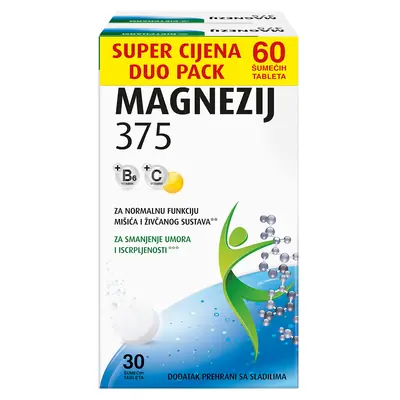 Dietpharm Magnezij 375, 30 šumećih tableta, DUO