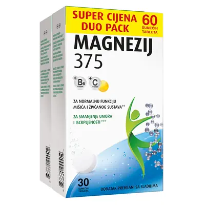 Dietpharm Magnezij 375, 30 šumećih tableta, DUO