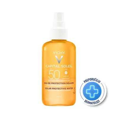 Vichy Capital Soleil vodica za zaštitu od sunca i blistaviji ten SPF 50  200 ml