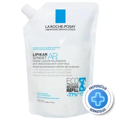 La Roche-Posay Lipikar Syndet AP+, REFILL 400 ml
