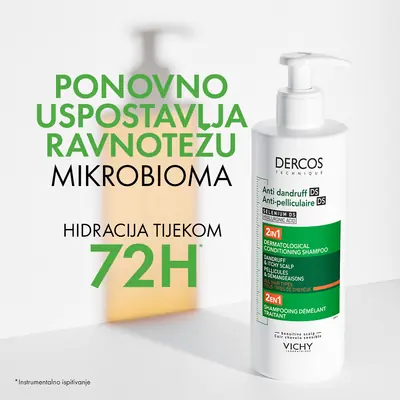 Vichy Dercos  šampon protiv prhuti DS  - 2 u 1: Dermokozmetički šampon i regenerator, 200 ml