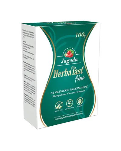 Herbafast Fiber, dodatak prehrani okus jagoda 10 vrećica