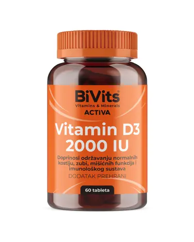 BiVits Activa Vitamin D3 2000 IU, 60 tableta