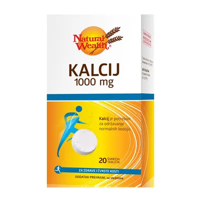 Natural Wealth Kalcij 1000  20 šumećih tableta