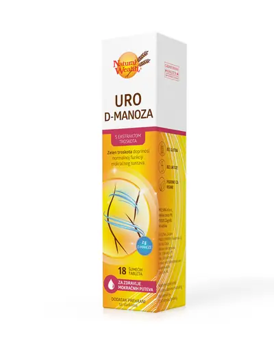 Natural Wealth Uro D-manoza za zdravlje mokraćnih puteva, 18 šumećih tableta