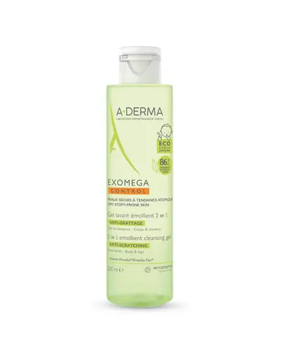 A-Derma Exomega Control emolijentni gel za čišćenje 2u1