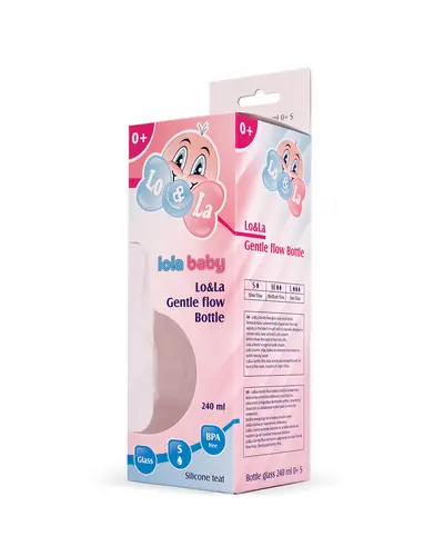 Lo&La Gentle flow bočica staklena 240 ml 0+