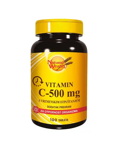 Natural Wealth Vitamin C-500 mg s vremenskim otpuštanjem
