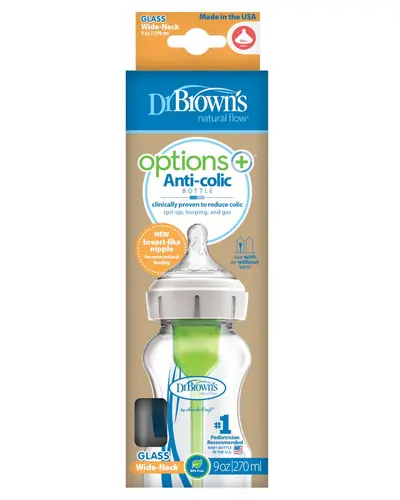 Dr.Brown's Options+ staklena bočica široko grlo