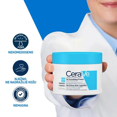 CeraVe SA krema za zaglađivanje suhe i grube kože od 340g