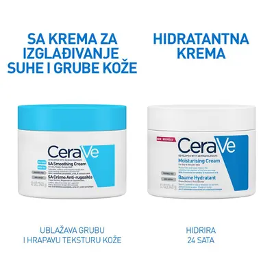 CeraVe SA krema za zaglađivanje suhe i grube kože od 340g