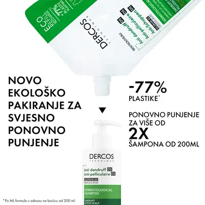Vichy Dercos šampon protiv prhuti za suhu kosu 390 ml