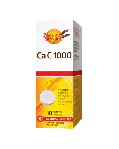 Natural Wealth Ca C 1000, 10 šumećih tableta
