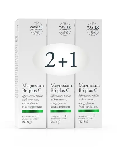 Master of Pharmacy Magnezij B6 plus C PROMO 2+1, 3 x 18 šumećih tableta
