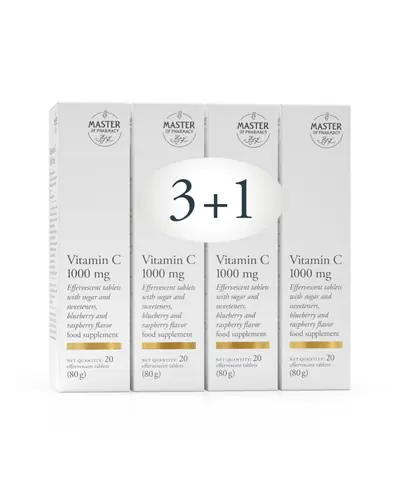 Master of Pharmacy Vitamin C 1000 mg PROMO 3+1, 4 x 20 šumećih tableta