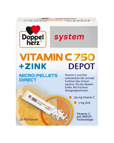 Doppelherz®system Vitamin C 750 + cink DEPO DIREKT , 20 vrećica