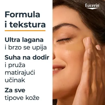 Eucerin Hydro Protect tinted fluid za zaštitu lica od sunca SPF 50+, srednje tamna nijansa, 50 ml