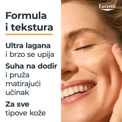 Eucerin Hydro Protect tinted fluid za zaštitu lica od sunca SPF 50+, svijetla nijansa, 50 ml