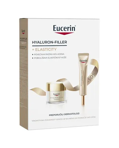 Eucerin Hyaluron-Filler + Elasticity set za povećanje kolagena, 50 ml + 15 ml