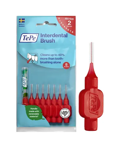 TePe Original Interdentalne četkice Crvene vel. 2 / 0,5 mm, 8 komada