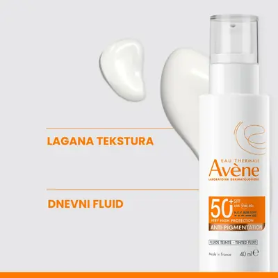 Eau Thermale Avène Visoka zaštita Anti-pigmentation tonirani fluid SPF 50+, 40 ml