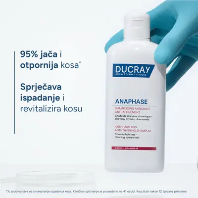 Ducray Anaphase šampon protiv ispadanja kose i protiv stanjivanja, 400 ml  -01