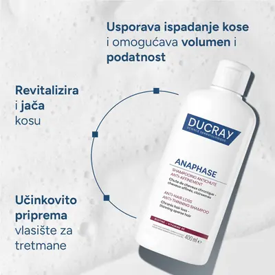 Ducray Anaphase šampon protiv ispadanja kose i protiv stanjivanja, 400 ml  - 02