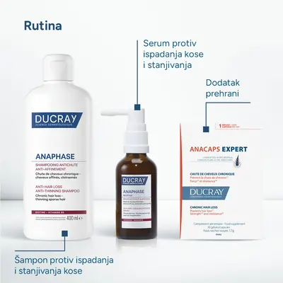 Ducray Anaphase šampon protiv ispadanja kose i protiv stanjivanja, 400 ml  - 07