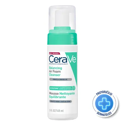 CeraVe Balancing Air Foam čistač, 148 ml
