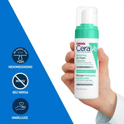 CeraVe Balancing Air Foam čistač, 148 ml