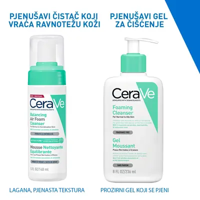 CeraVe Balancing Air Foam čistač, 148 ml