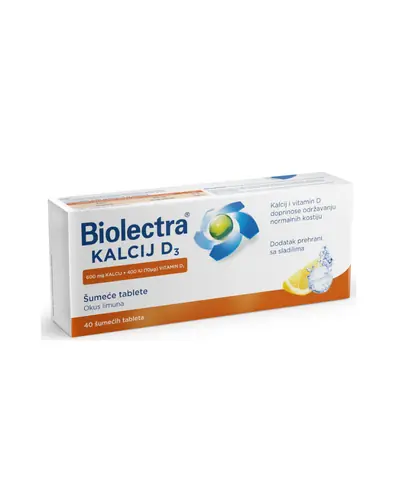 Biolectra Kalcij D3, 40 šumećih tableta