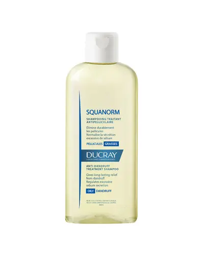 Ducray Squanorm šampon protiv masne prhuti i prekomjernog izlučivanja sebuma, 200 ml