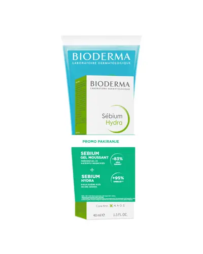Bioderma Sebium Gel moussant, 200 ml i Sebium Hydra, 40 ml PROMO PAKIRANJE