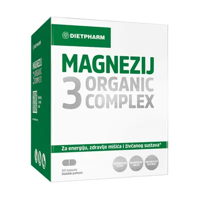 Dietpharm Magnezij 3 Organic Complex, 60 kapsula