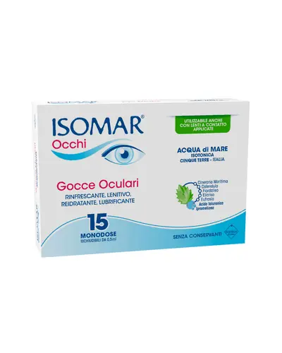 Isomar kapi za oči/za crvene oči, jednodozni spremnici, 15x0,5ml