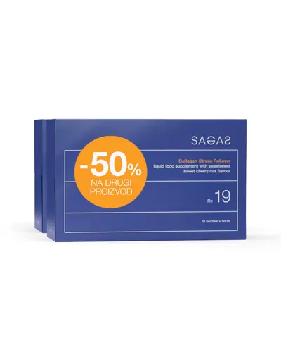 Sagas Rc 19 Collagen Stress Reliever POSEBNA PONUDA, 2 x (10 bočica x 50 ml)