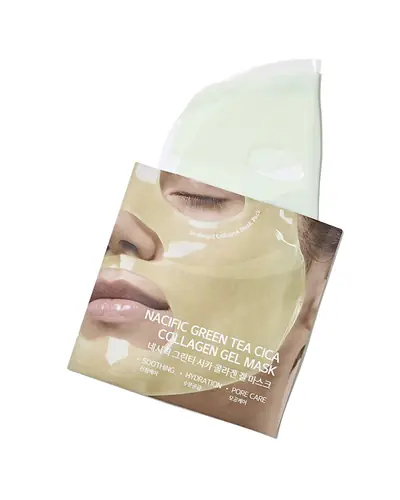 Nacific Green Tea Cica Collagen Gel Mask, 1 maska
