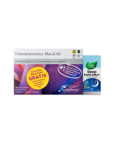 Femmenessence MacaLife + Zona Vital Sleep rapid spray GRATIS, 120 kapsula + 15 ml