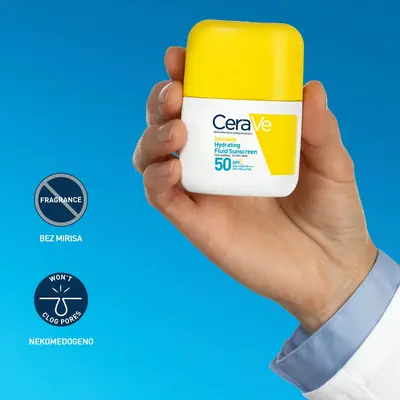 CeraVe Nevidljivi hidratantni fluid za zaštitu od sunca, SPF 50, visoka zaštita, 50 ml