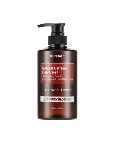 Kundal Natural Caffeine & Intensive Scalp Care+ Shampoo, Cherry Blossom, 500 ml