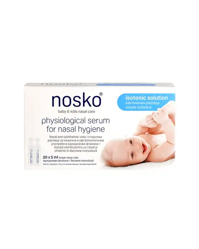 Nosko Fiziološka otopina za higijenu nosa, 20 x 5ml