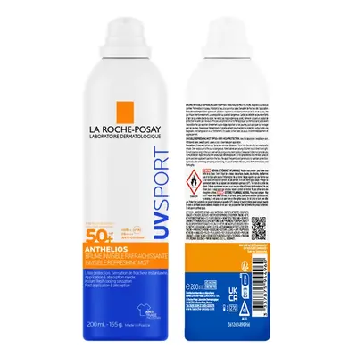 La Roche-Posay ANTHELIOS UV SPORT NEVIDLJIV OSVJEŽAVAJUĆI SPREJ ZA ZAŠTITU OD SUNCA SPF50+, 200 ml