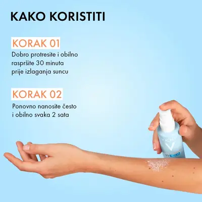 Vichy Capital Soleil UV Aqua hidratacijski sprej za lice i tijelo SPF50 visoka zaštita, 200 ml