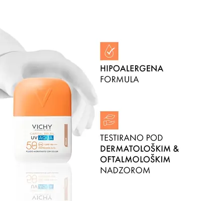 Vichy Capital Soleil UV AQUA MEDIUM TONIRANI HIDRACIJSKI FLUID SPF50 VISOKA ZAŠTITA, 50 ml
